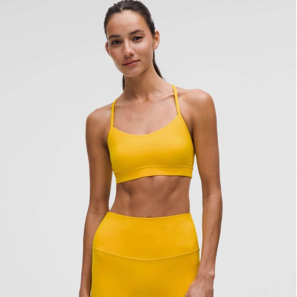 Lululemon Athletica - Yellow Flow Y High-Neck Bra - 8 - NWT